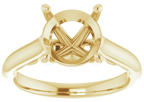 Sužadėtuvių Žiedas „Sculptural“ 14k yellow gold Round 9mm (3)