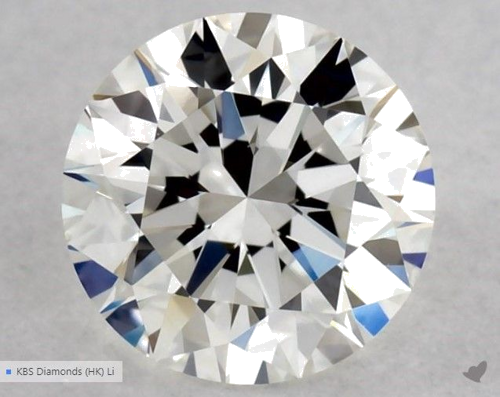 0.53 carat H-VVS2 Excellent cut Natūralus Round Deimantas (1)