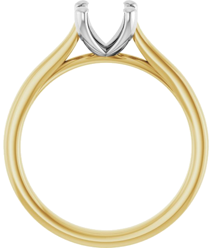 Sužadėtuvių Žiedas 10k yellow/white gold Square 5mm (2)