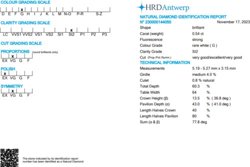 0.54 carat G-SI2 Very Good Cut Natural Round Diamond (2)