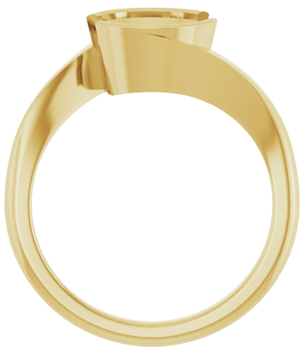 Sužadėtuvių Žiedas „Half-Bezel Solitaire“ 14k yellow gold Round 8mm (2)