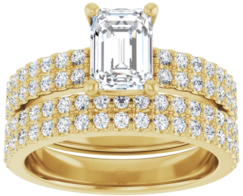 Sužadėtuvių Žiedas „Solitaire“ 14k yellow gold Emerald 7mm x 5mm (3)