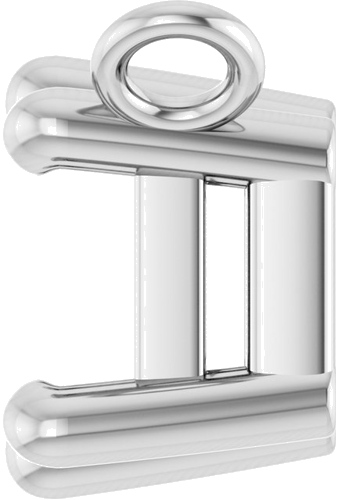 Pakabukas „Emerald 6-Prong“ 585 Baltojo Aukso Emerald 6mm x 4mm (3)