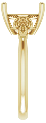 Sužadėtuvių Žiedas „Solitaire“ 14k yellow gold Square 8mm (4)