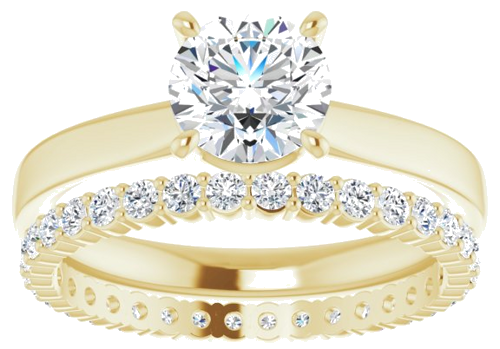 Sužadėtuvių Žiedas „Solitaire“ 14k yellow gold Round 6.5mm (8)
