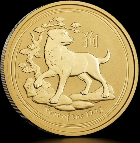 2018 Šuns metai, Australija Lunar 1/20 oz auksinė moneta (3)