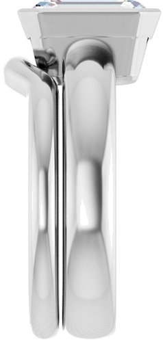 14K White 9x7 mm Emerald Engagement Ring Mounting (9)