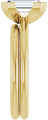 Sužadėtuvių Žiedas „Half-Bezel“ 14k yellow gold Emerald 8.5mm x 6.5mm (9)