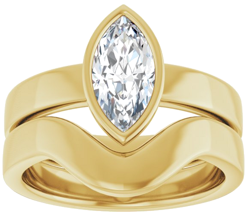 Sužadėtuvių Žiedas „Solitaire“ 585 Geltonojo Aukso Marquise 10mm x 5mm (8)