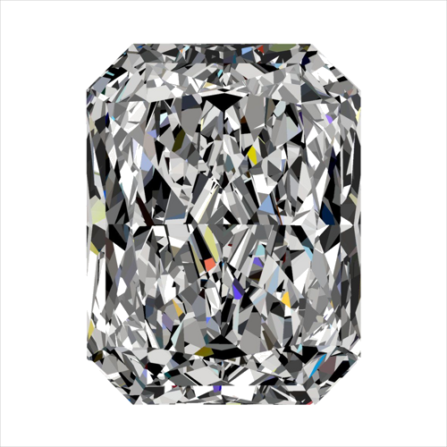 0.53 carat H-SI1 Natūralus Radiant Deimantas (1)