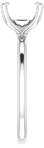 14K White  6.5x6.5 mm Square Solitaire Engagement Ring Mounting (4)