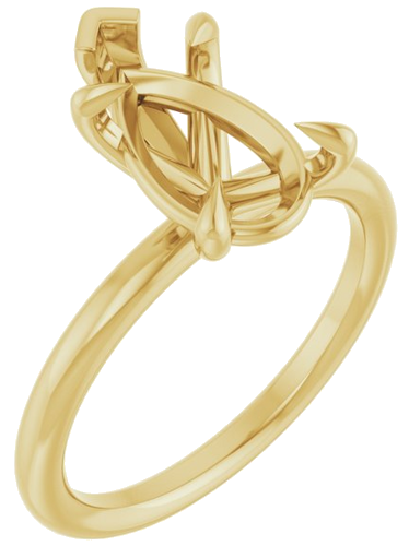 Sužadėtuvių Žiedas „Claw-Prong Solitaire“ 14k yellow gold Pear 12mm x 7.5mm (1)