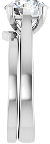 Sužadėtuvių Žiedas 950 Platinos Round 8.2mm (9)