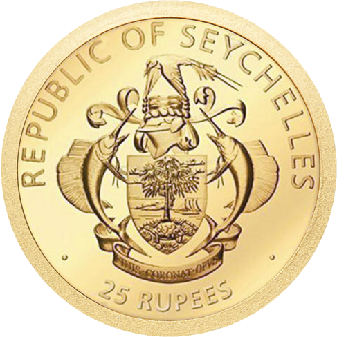 2013 Seychelles Prince George 25 Rupee gold coin (2)