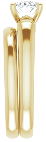 Sužadėtuvių Žiedas 14k yellow gold Oval 8mm x 6mm (9)
