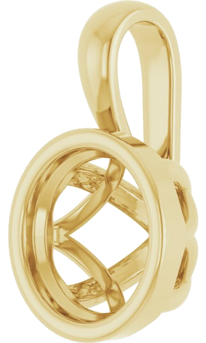 Pakabukas „Solitaire“ 14k yellow gold Round 7.4mm (2)