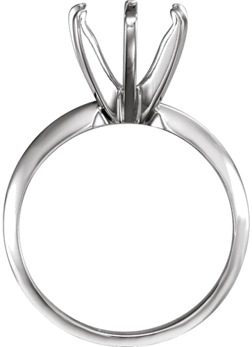 Sužadėtuvių Žiedas „Pre-Notched Solitaire“ 585 Baltojo Aukso Round 8.6mm x 9.1mm (2)