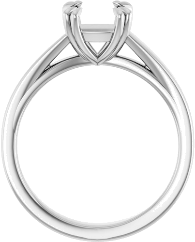 Sužadėtuvių Žiedas „Double Claw-Prong Solitaire“ 14k white gold Cushion 7mm (2)