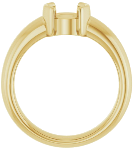 Sužadėtuvių Žiedas „Half-Bezel Solitaire“ 14k yellow gold Round 6.5mm (2)