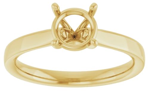 Sužadėtuvių Žiedas „Solitaire“ 14k yellow gold Round 6.5mm (3)