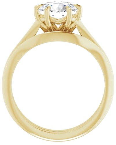 Sužadėtuvių Žiedas „Claw-Prong Solitaire“ 14k yellow gold Round 7.4mm (7)