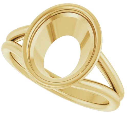 Sužadėtuvių Žiedas „Bezel-Set Solitaire“ 18k yellow gold Oval 11mm x 9mm (5)