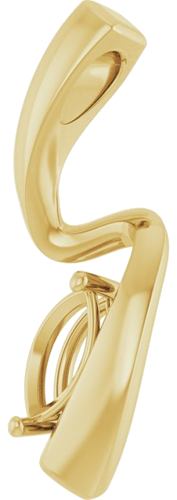 Pakabukas „Solitaire Freeform“ 10k yellow gold Marquise 7mm x 3.5mm (2)