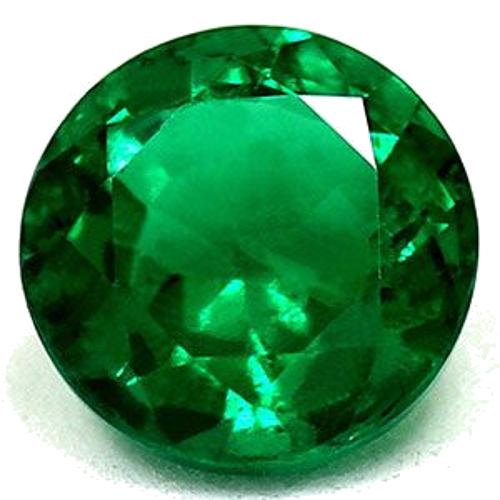 0.89 carat GREEN Round Smaragdas (1)