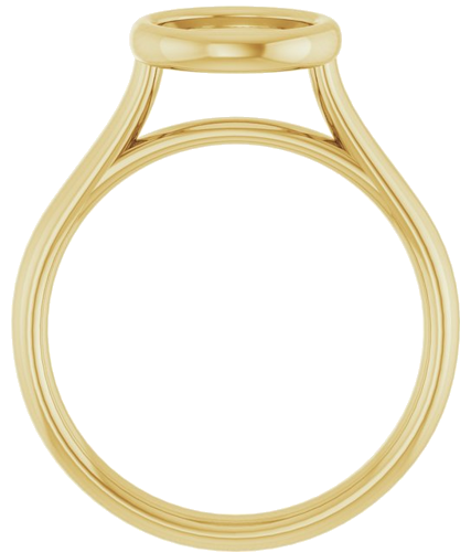 Sužadėtuvių Žiedas „Bezel-Set Solitaire“ 585 Geltonojo Aukso Round 7.4mm (2)