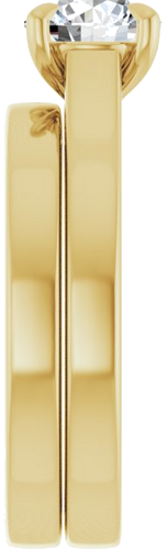 Sužadėtuvių Žiedas „Claw-Prong“ 14k yellow gold Round 6.5mm (9)