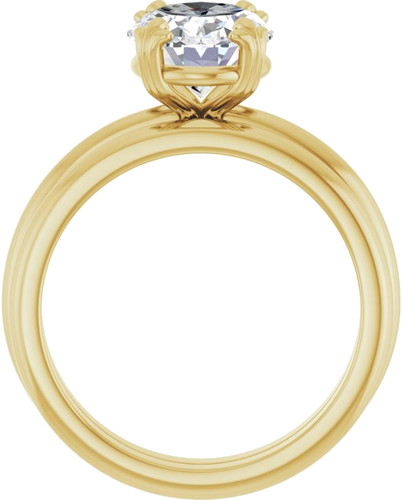 Sužadėtuvių Žiedas „Solitaire“ 14k yellow gold Oval 10mm x 8mm (7)