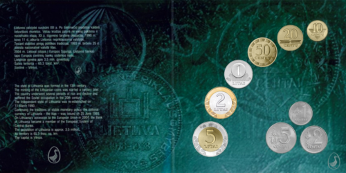 Lithuania, 2008, Litas circulation coin set (1)