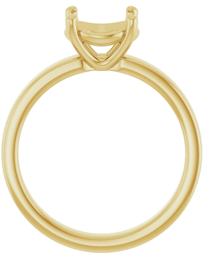 14K Yellow 8.2 mm Round Solitaire Engagement Ring Mounting (2)
