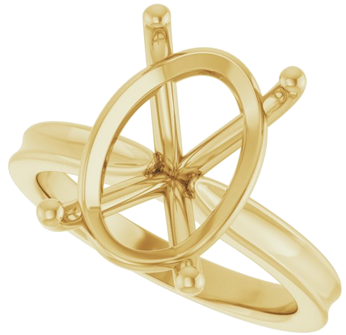 Sužadėtuvių Žiedas 14k yellow gold Elongated Cushion 14mm x 10mm (5)