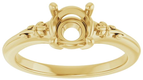 Sužadėtuvių Žiedas „Solitaire“ 18k yellow gold Round 6.5mm (3)