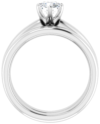 14K White 5.5 mm Round Engagement Ring Mounting (7)