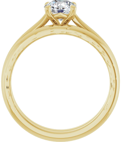 14K Yellow 5.8 mm Round Solitaire Engagement Ring Mounting (7)