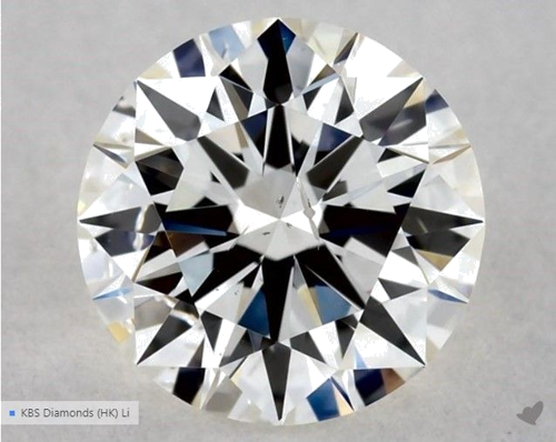 0.5 carat J-SI2 Excellent cut Natūralus Round Deimantas (1)