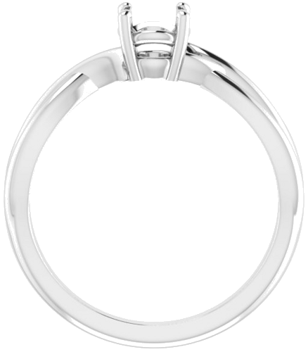 Sužadėtuvių Žiedas „Solitaire“ 14k white gold Round 5.2mm (2)