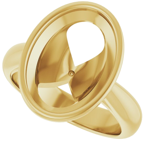 Sužadėtuvių Žiedas „Bezel-Set Solitaire“ 14k yellow gold Oval 14mm x 10mm (5)