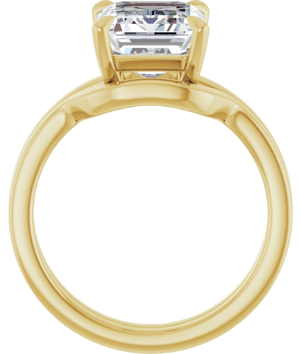 Sužadėtuvių Žiedas „Claw-Prong Solitaire“ 14k yellow gold Emerald 10mm x 8mm (7)