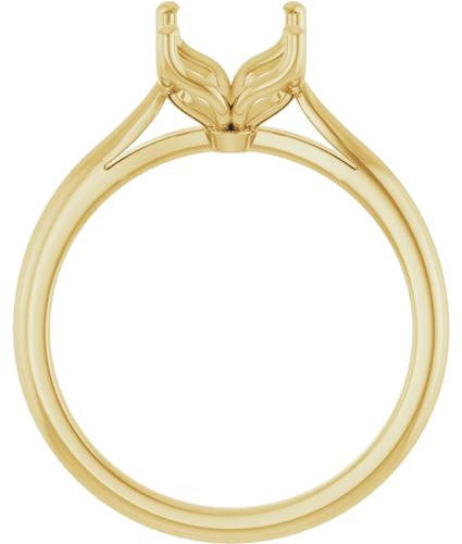 Sužadėtuvių Žiedas „Solitaire“ 585 Geltonojo Aukso Emerald 9mm x 7mm (2)