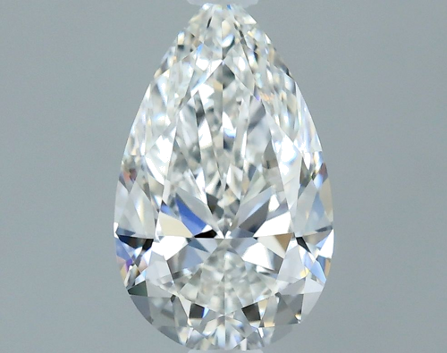0.64 carat F-VVS2 Natūralus Pear Deimantas (1)