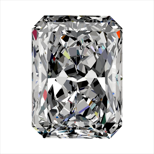 0.3 carat G-VS2 Natūralus Radiant Deimantas (1)