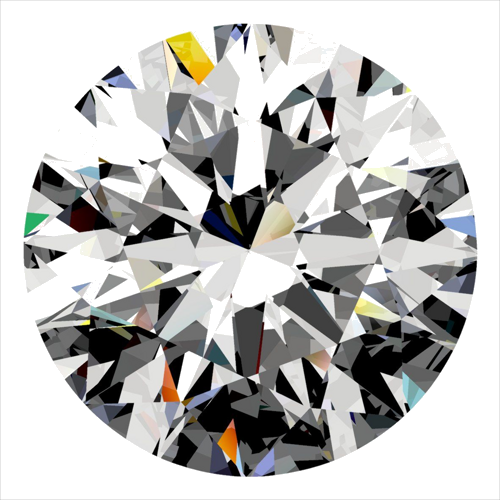 0.5 carat H-VS2 Excellent cut Natūralus Round Deimantas (1)