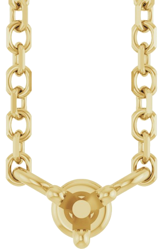 Pakabukas „Solitaire“ 14k yellow gold Round 2mm (1)