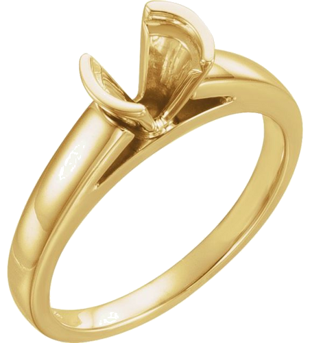 Sužadėtuvių Žiedas „Half-Bezel Solitaire“ 14k yellow gold Round 5.2mm (1)