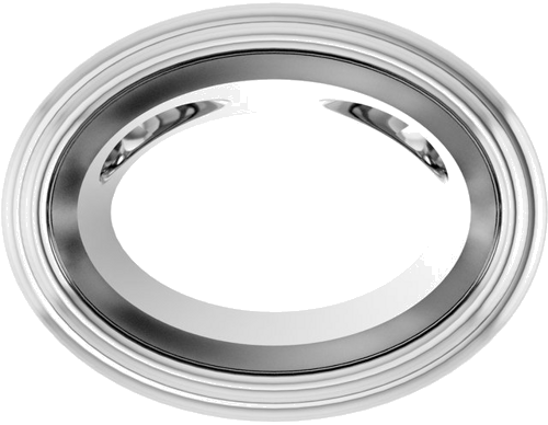 Pakabukas „Bezel-Set Solitaire“ 14k white gold Oval 7mm x 5mm (1)