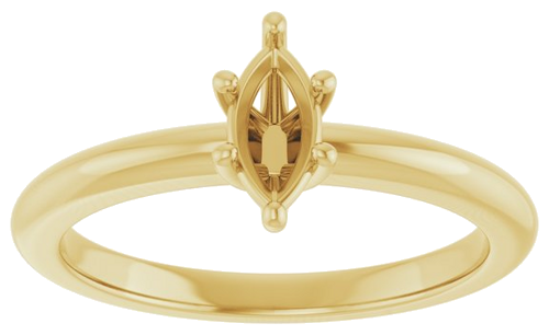 Sužadėtuvių Žiedas 14k yellow gold Marquise 7mm x 3.5mm (3)