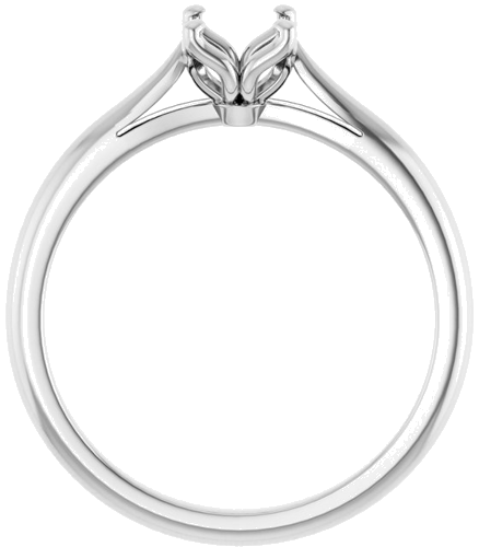 Sužadėtuvių Žiedas „Solitaire“ 585 Baltojo Aukso Oval 7mm x 5mm (2)